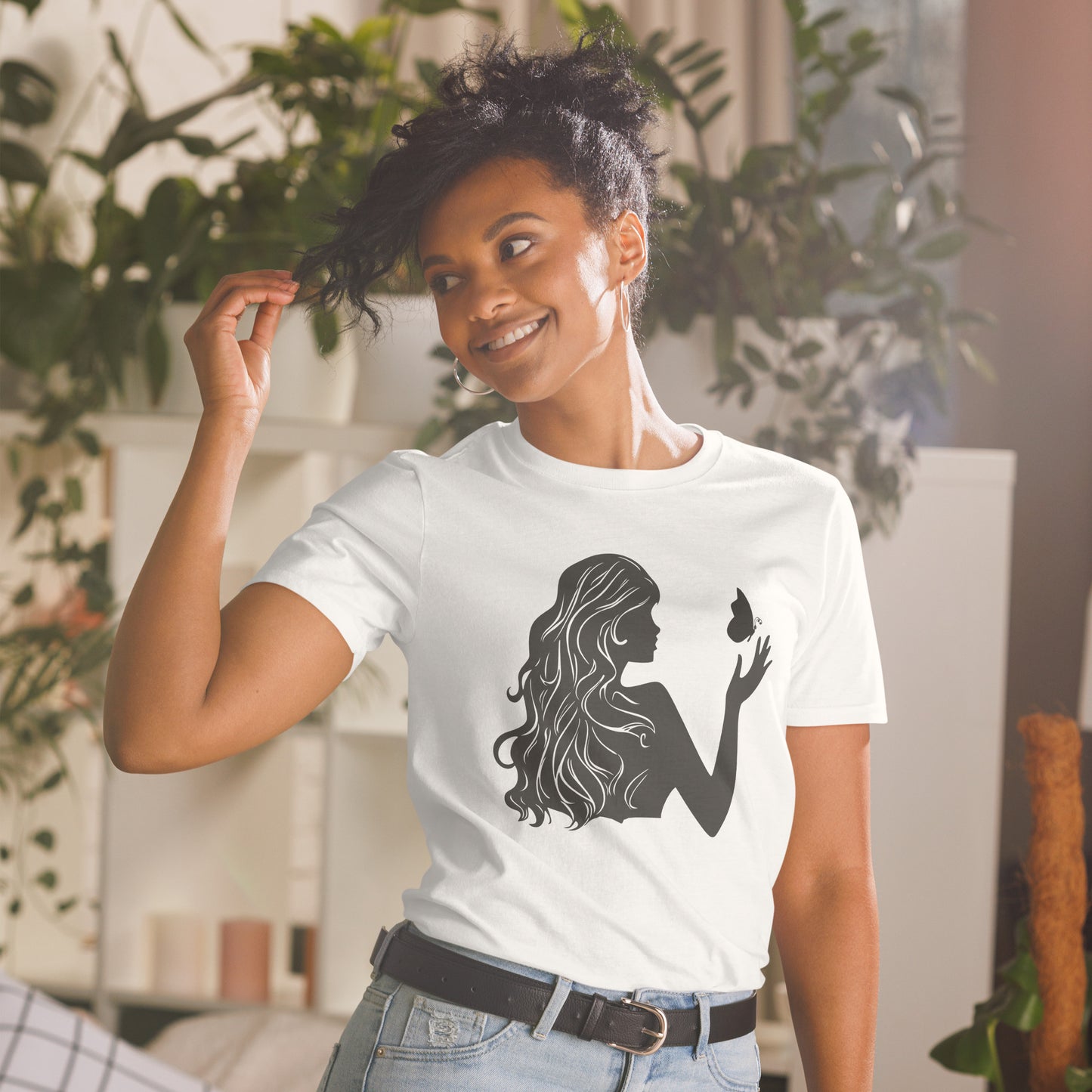 Unisex T-shirt - Lady With Butterfly