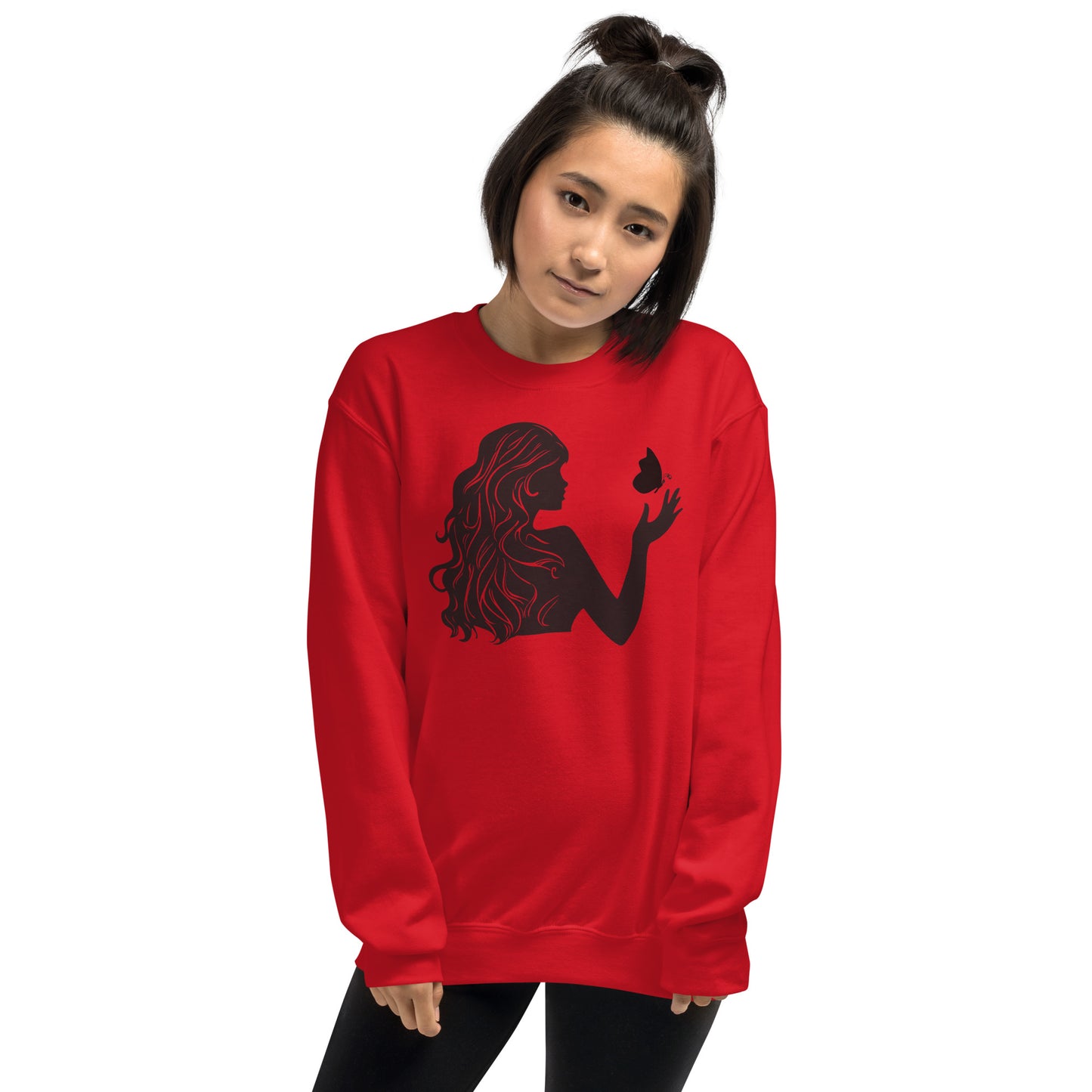 Unisex Sweatshirt - Lady With Butterfly