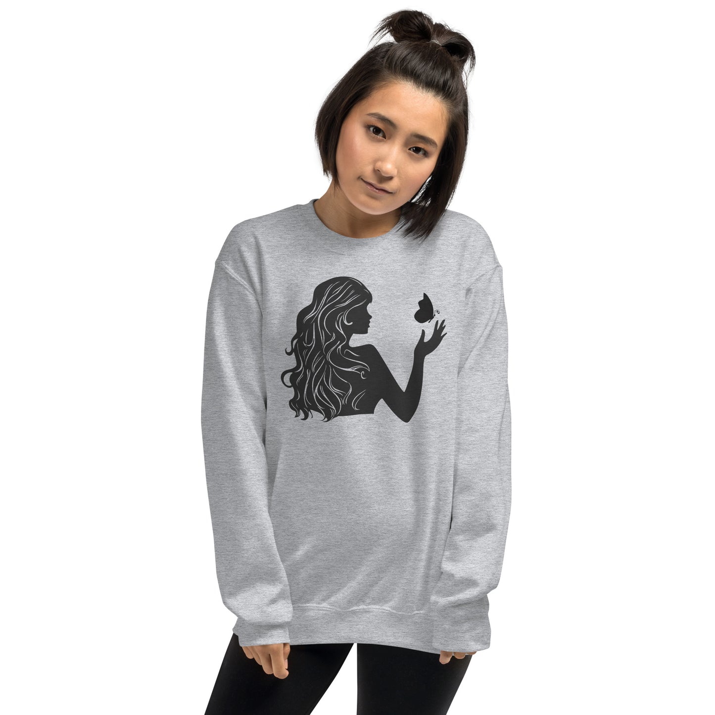 Unisex Sweatshirt - Lady With Butterfly