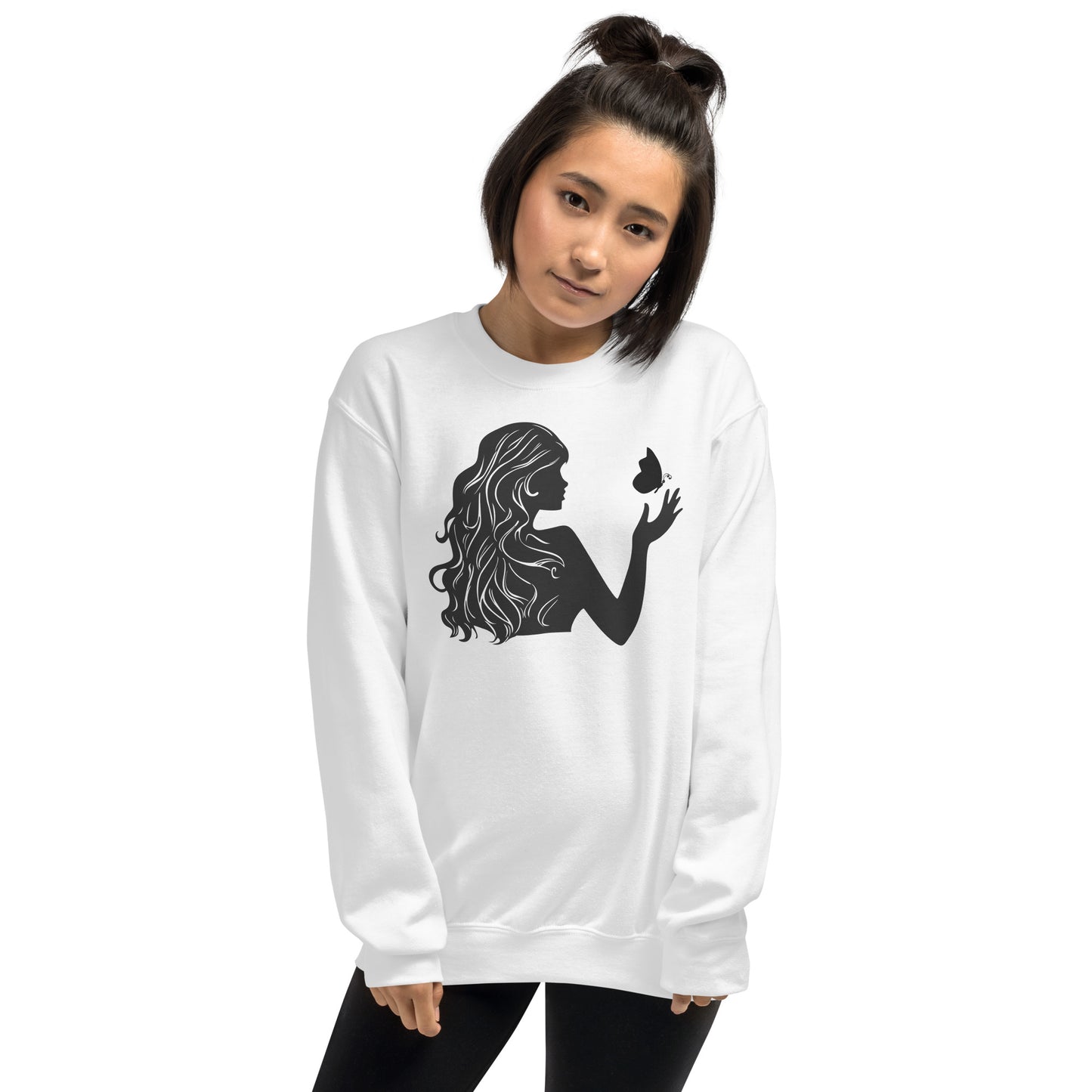 Unisex Sweatshirt - Lady With Butterfly