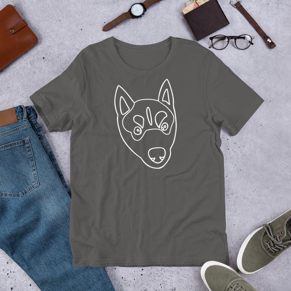 Unisex T-shirt - Husky Drawing