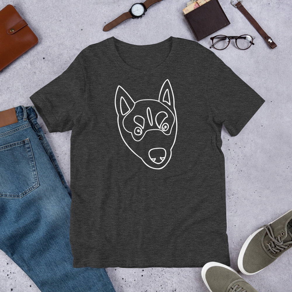 Unisex T-shirt - Husky Drawing