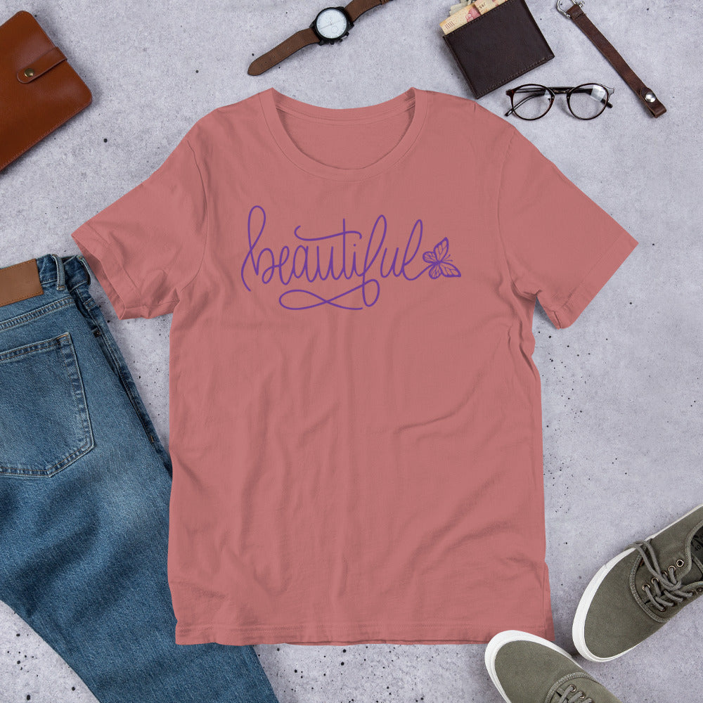 Unisex t-shirt - Beautiful with Butterfly