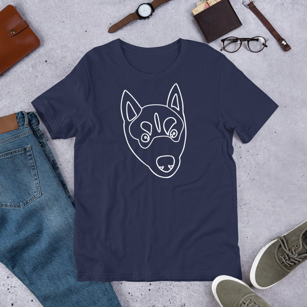 Unisex T-shirt - Husky Drawing