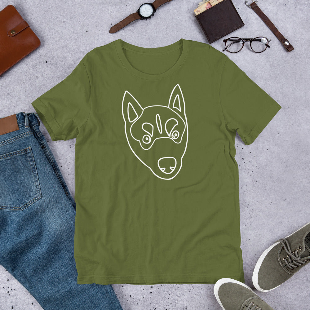 Unisex T-shirt - Husky Drawing