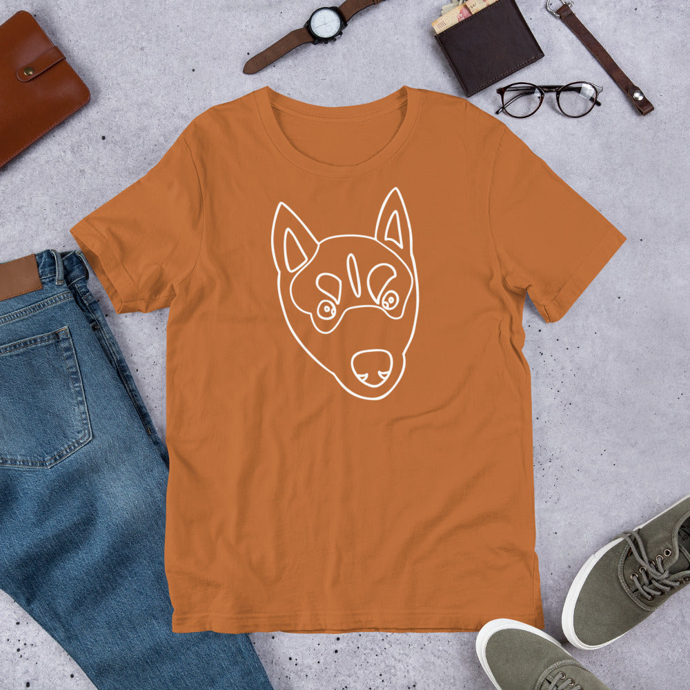 Unisex T-shirt - Husky Drawing